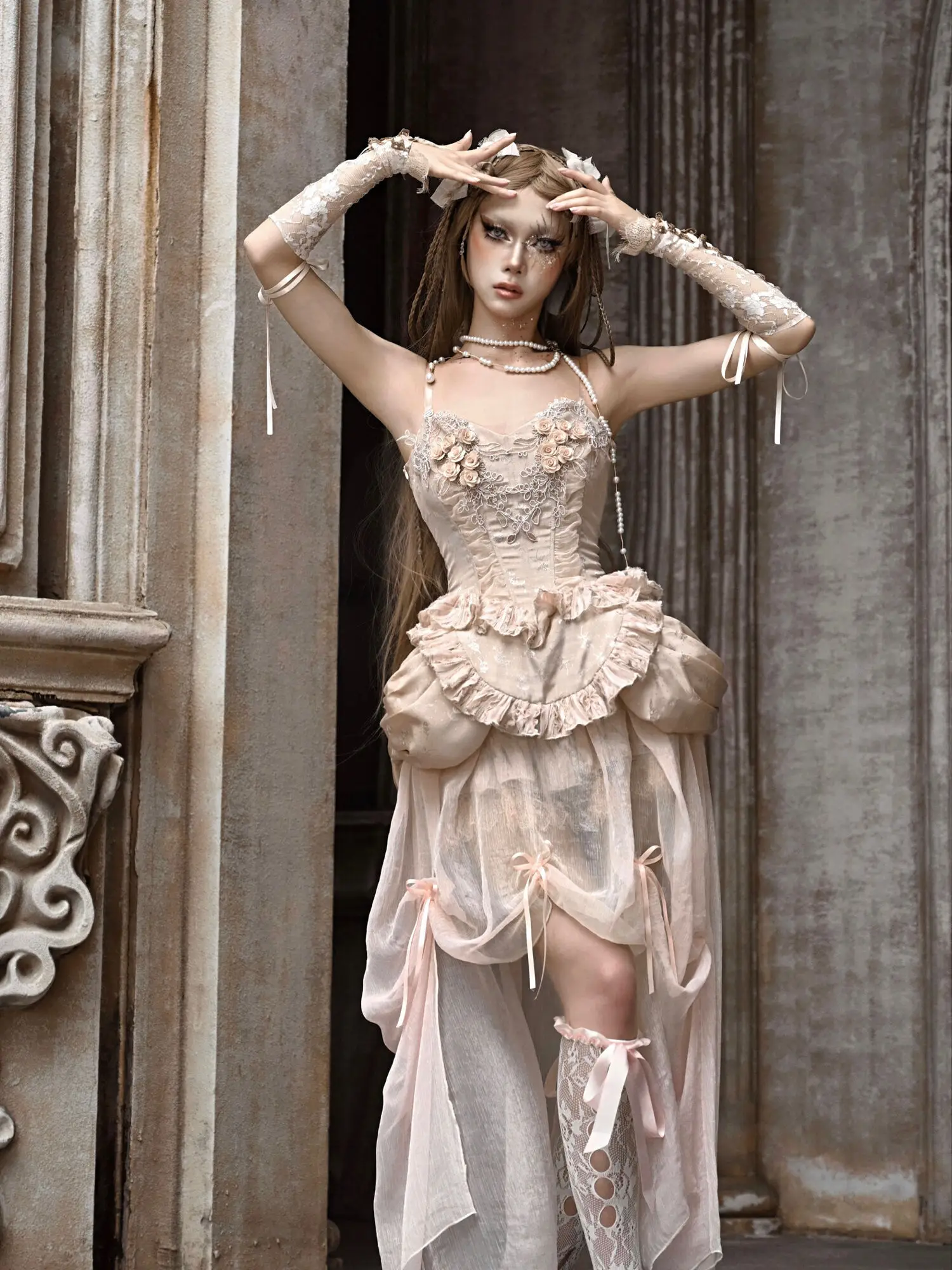 Классическое Свадебное платье в стиле &quotЛолита&quot классическое тяжелой