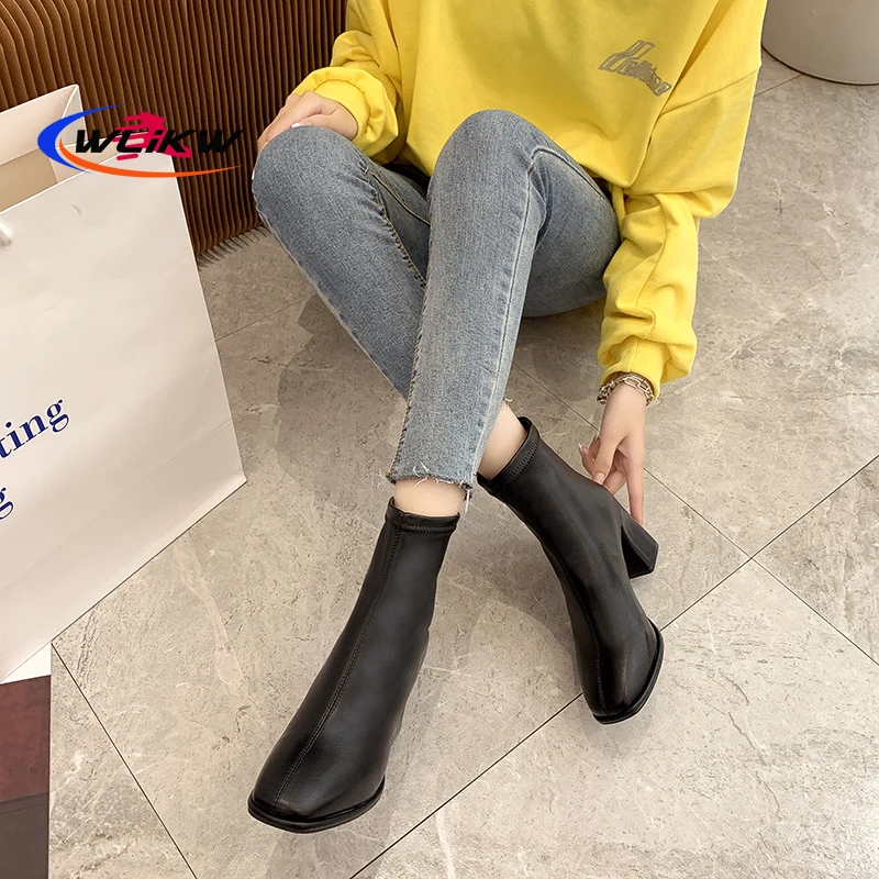 

Женские ботинки мартинсы, красные ботинки в британском стиле на толстом каблуке, с молнией сзади, 2022