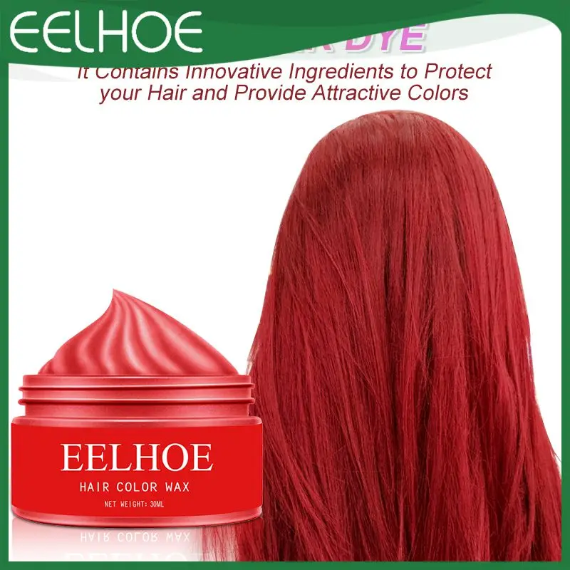 S Hair Color Wax Strong And Hold Unisex Hair Wax Black Color Hair Clay Temporary Hair Dye For Hair Styling