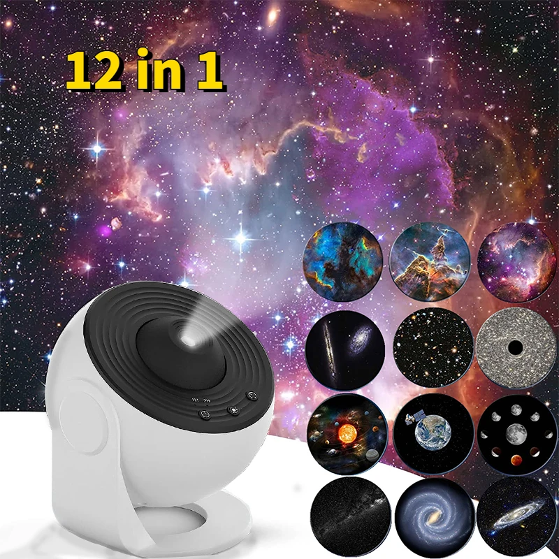 

Светодиодный проектор Galaxy Star 12 в 1, ночник для планетария, проектор, лампа со звездным небом для спальни, потолочный комнатный декор, детские подарки