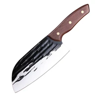 chinese chef knife handmade forged 7 inch sharp butcher chopper cleaver slicing kitchen knife meat and poultry tools cuchillo