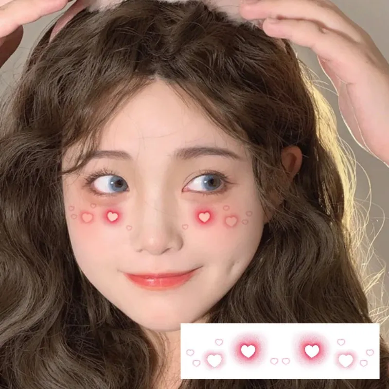 Рождественские наклейки для макияжа милая поддельная татуировка в форме сердца