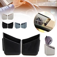 2pcs car storage box double sided adhesive multifunction interior organizer storage bag for glasses cards mobile phone holder