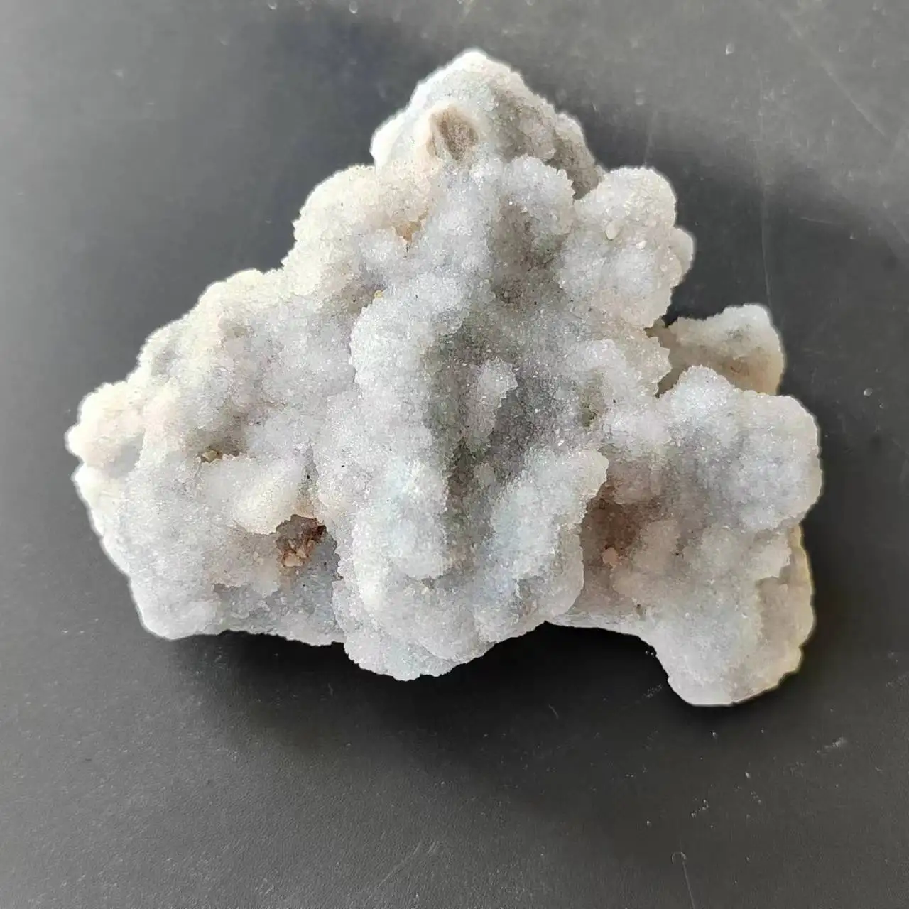 

284gNatural light gray stone cluster teaching sample stone and crystal quartz gem home decoration