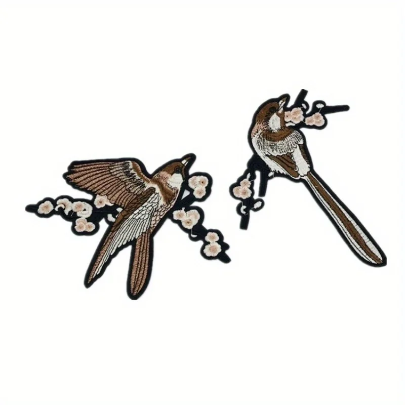 1 шт. вышитая нашивка в виде цветка сливы