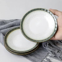 ceramic small plate ins wind household dipping plate creative small plate six inch snack cake plate bone plate