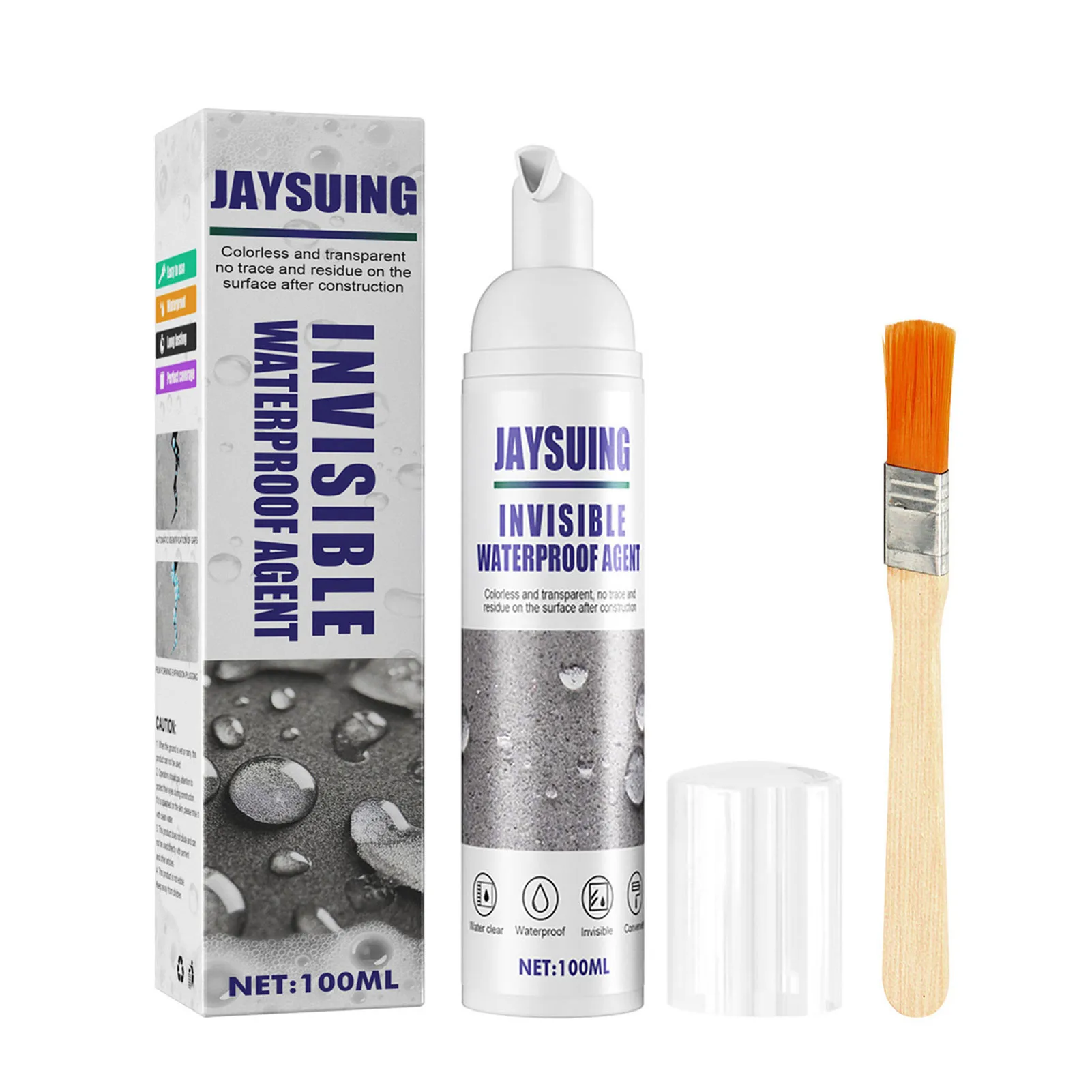 

Сверхпрочный спрей для склеивания, 100 мл, водонепроницаемый и герметичный агент, инструмент для ремонта утечки и герметизации туалета, клей ...