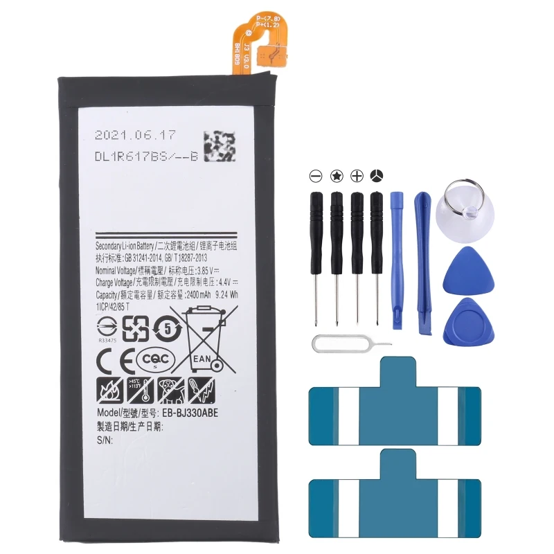 

Для Samsung Galaxy J3 2017 SM-J330 2400mAh EB-BJ330ABE замена батареи