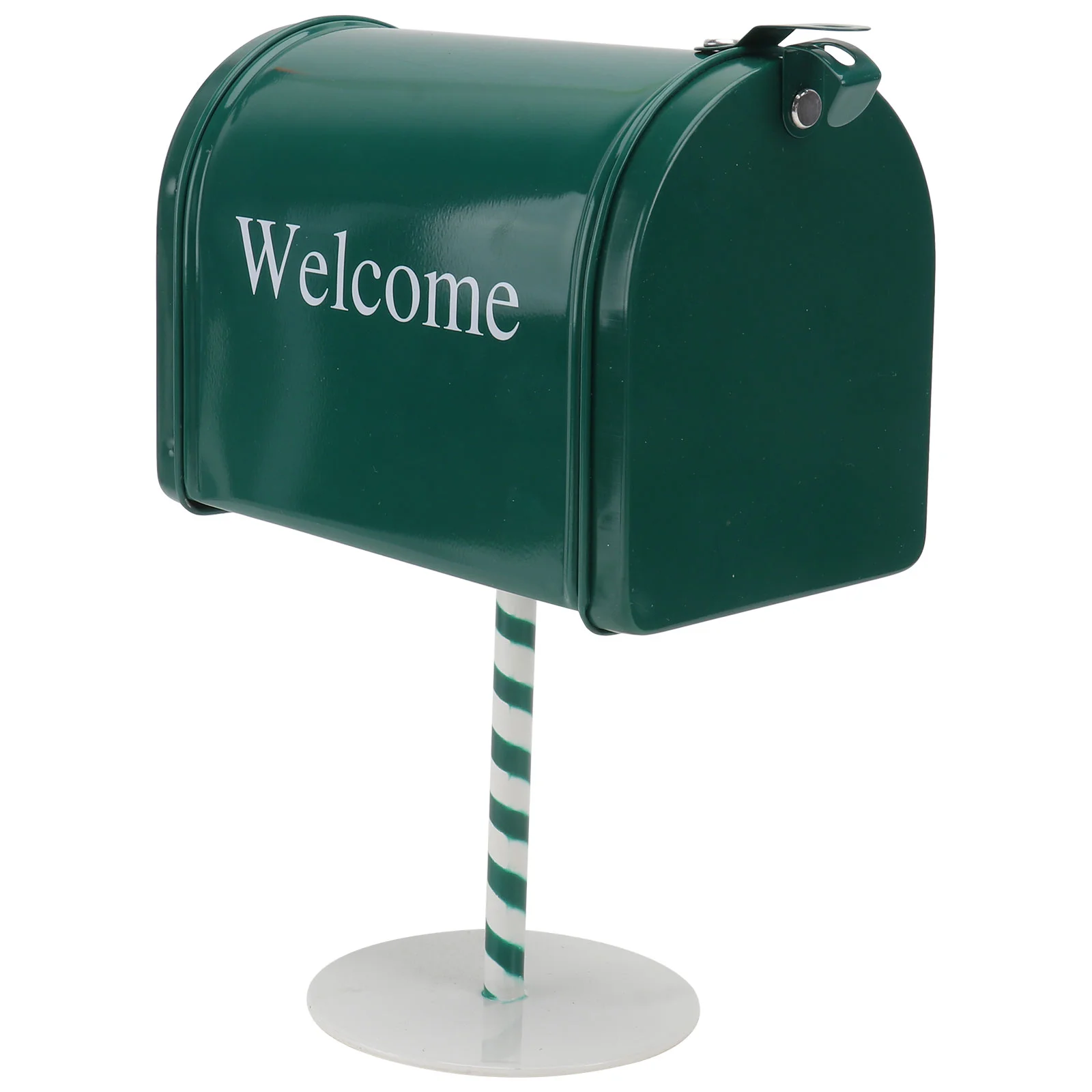 

Mailbox Box Mail Metal Desktop Letter Post Vintage Decor Iron Holder Cast Newspaper Drop Mini Organizer Countertop Manager