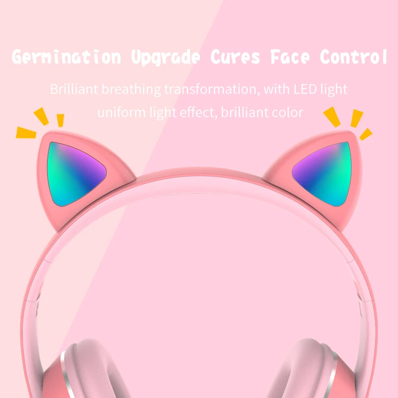 Беспроводные наушники со светодиодсветодиодный подсветильник кой с микрофоном