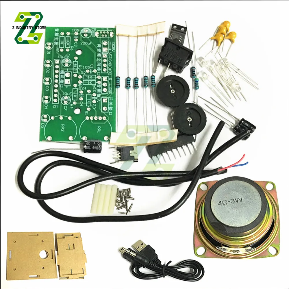 

DIY Electronic Kit Mini Power Amplifier Speaker Production Assembly Electronics Soldering Project Kit Practice Speakers 3W