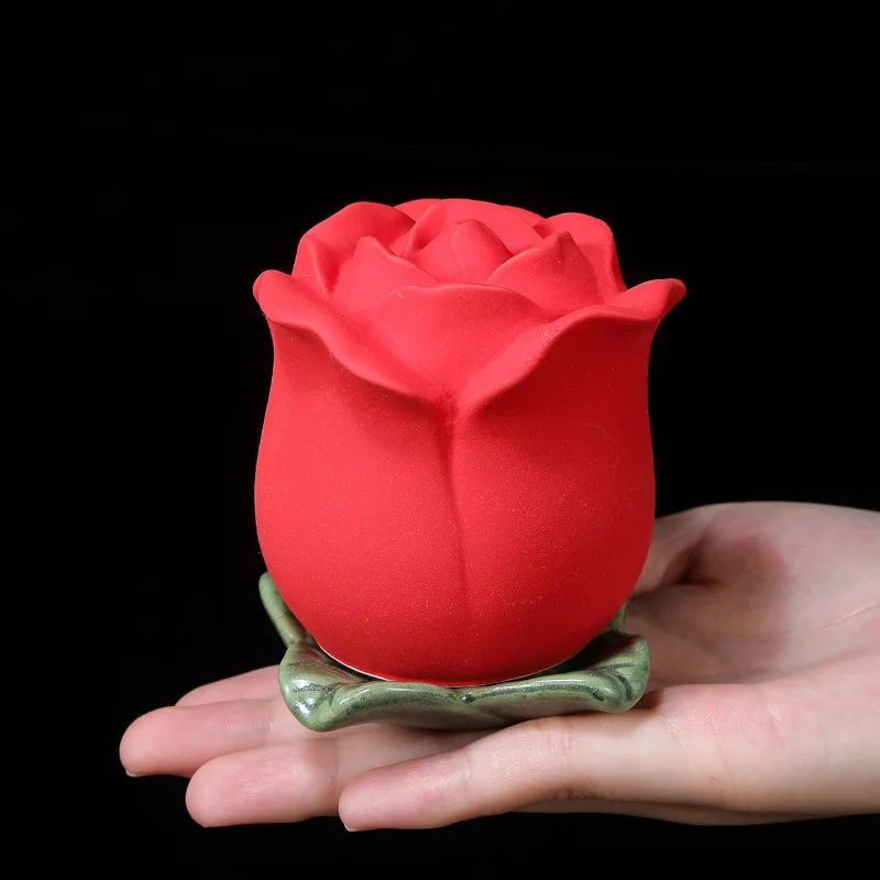 

Ceramic Rose Flower Cremation Urn for Pets, Human Ashes, Urn for Dogs and Cats, Coffin Container, Cremation Box