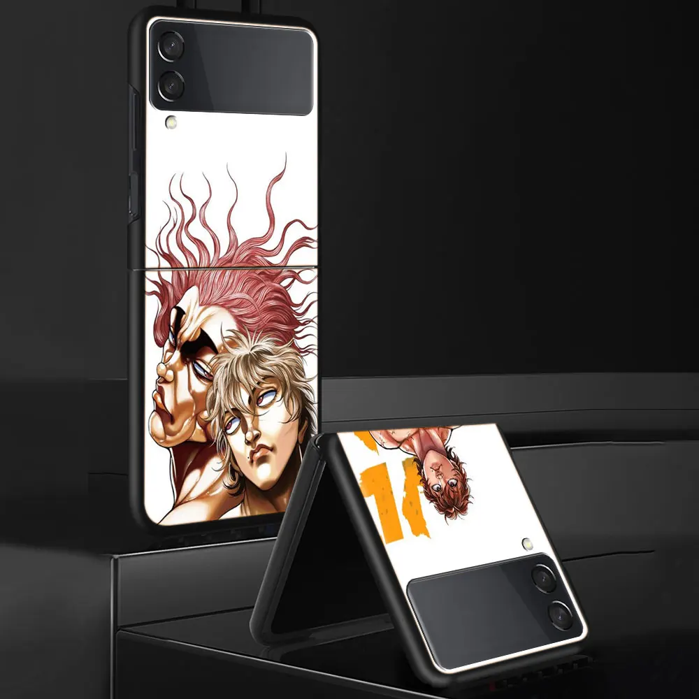 Demonic Mantis Hanma от Vertei Baki чехол для сотового телефона Samsung Galaxy Z Flip 5 5G 6 4 3 Black Coque Hard PC L