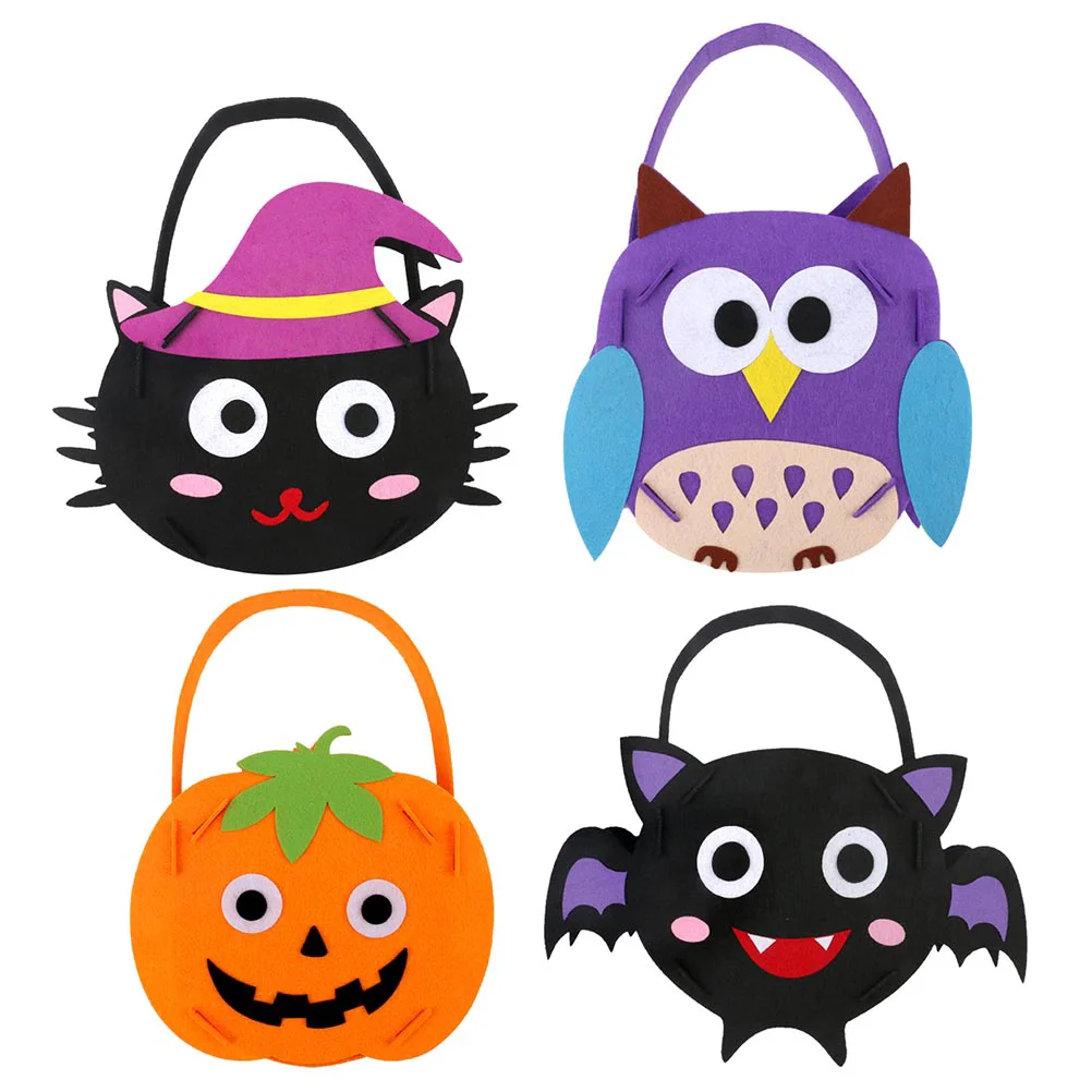 

Halloween DIY Portable Candy Bag Handbag Children Materials Kids Bucket Handbags