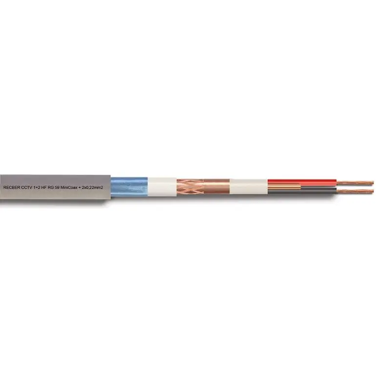 

Видеонаблюдение 1 + 4 HF RG59 MINI 2x0,50 мм 2 + 2x0,22 мм2