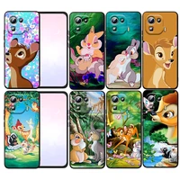 disney animation bambi phone case for xiaomi mi 12x 12 11 11t 11i 10t 10 pro lite ultra 5g 9t 9se a3 black fundas cover