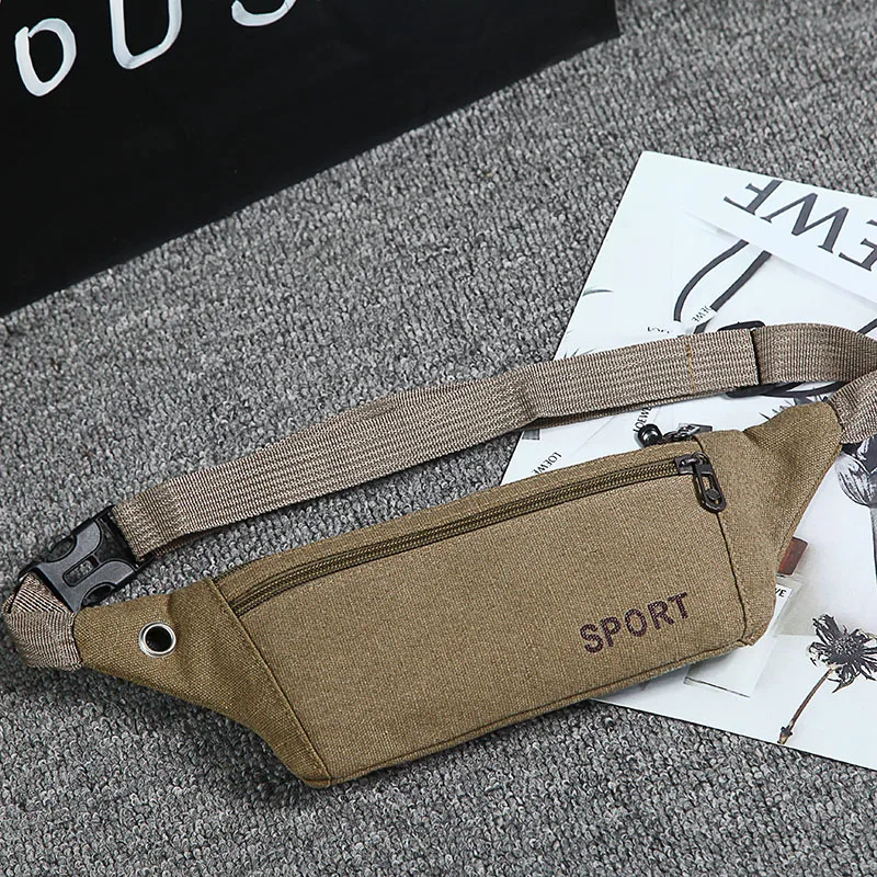 

New Canvas Purse for Men and Women Close-fitting Outdoor Sports Multifunctional Diagonal Wallet for Running Canvas Purse