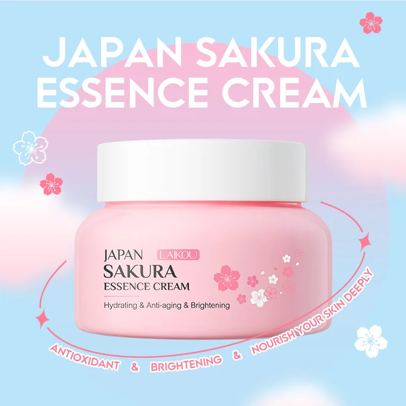 Sakura Essence Cream Cherry Blossom Facial Cream Moisturizing Anti Wrinkle Anti Aging Brighten Skin Care Remove Dark Circles
