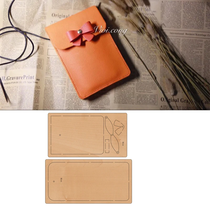 

Bow knot mobile phone bag cutting knife mold Wood Mold YY31 Is Compatible with Most Manual Die Cut