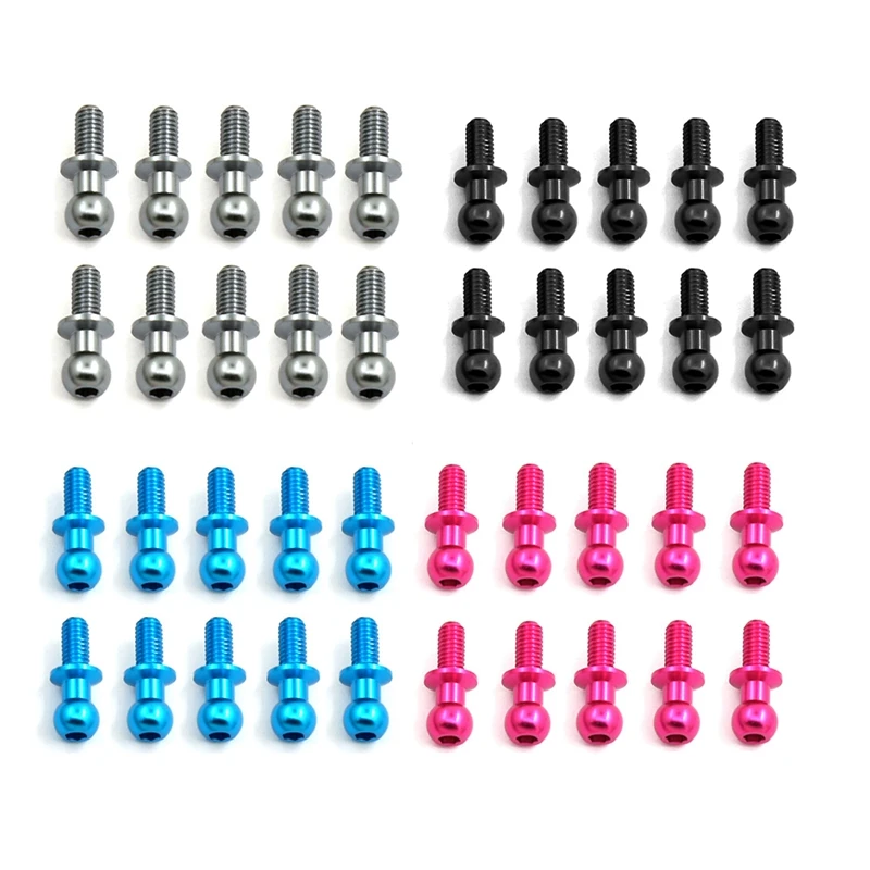 

10Pcs M3 Metal Hex Ball Head Screws for Tamiya TT01 TT02 Sakura D5 1/10 RC Drift Car Spare Parts Universal