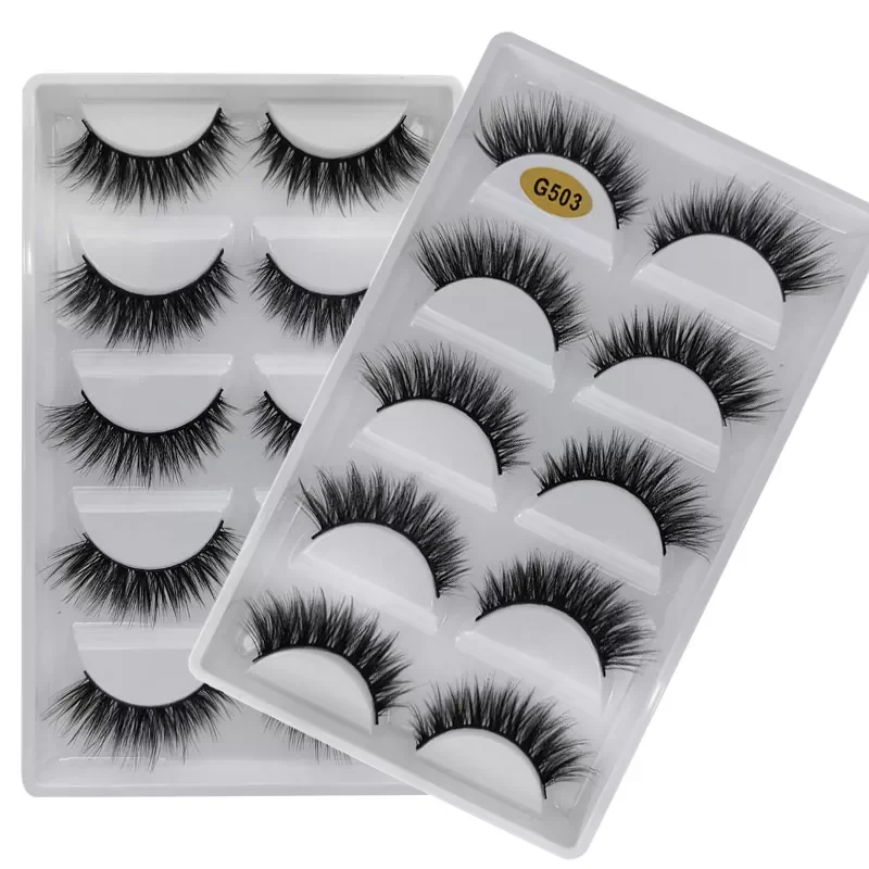

NEW2023 10/20/30/40/50/60/100 boxes mink eyelashes 5 pairs natural long false eyelashes 3d lashes bulk super fluffy faux cils