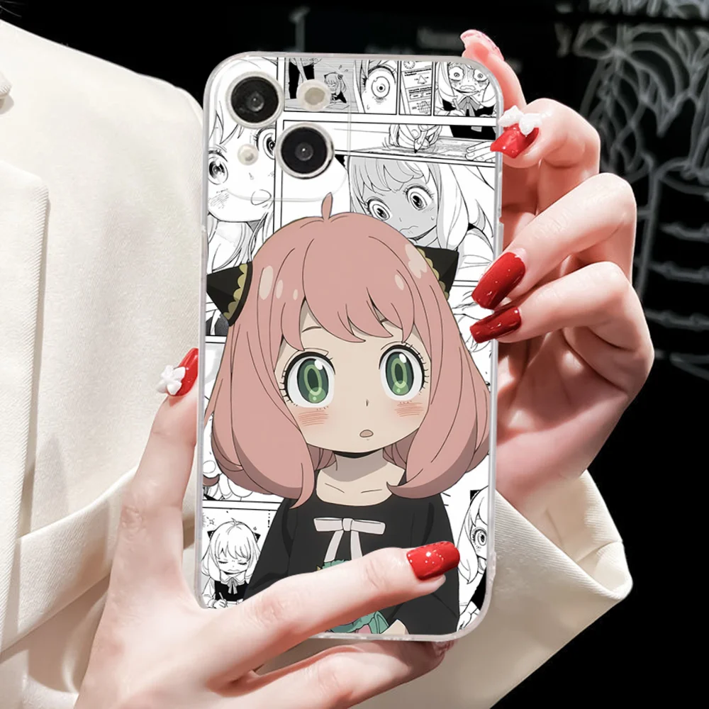 SPY FAMILY Anya Cute Phone Case For IPhone 16 15 8 7 6 6S Plus X SE XR XS 14 11 12 13 Mini Pro Max Mobile