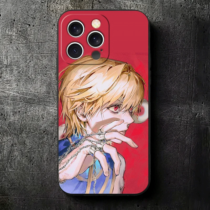 Чехол для телефона Hunter X-Hunters Kurapika, мягкий, для iPhone 11, 13, 14, 15, 16 Pro Max, 17 Air, 16E, 12 Mini, 7, черный, задняя крышка (футляр) (art.: 3920d993d612e) - 3920d993d612e