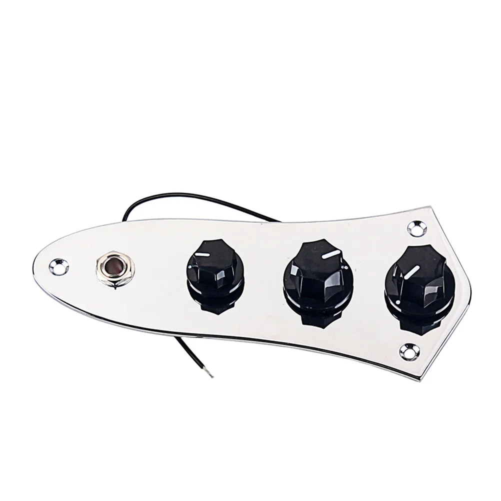 

1 Set Guitar Control Plate Prewired Silver Wired Switch Knob for Musical Instrument Guitar