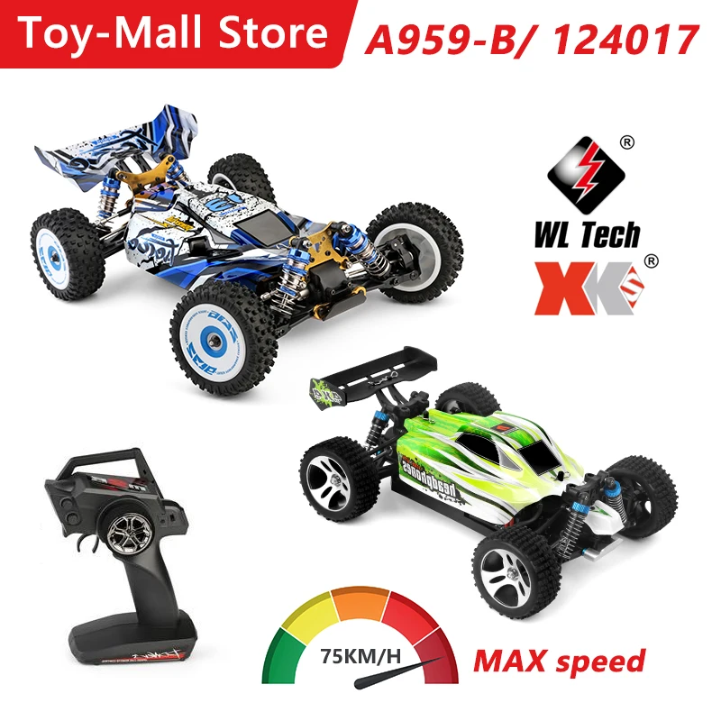WLtoys 124017 A959-B 2 4G Радиоуправляемый автомобиль 1:14 4WD 75 км/ч бесщеточный Электрический