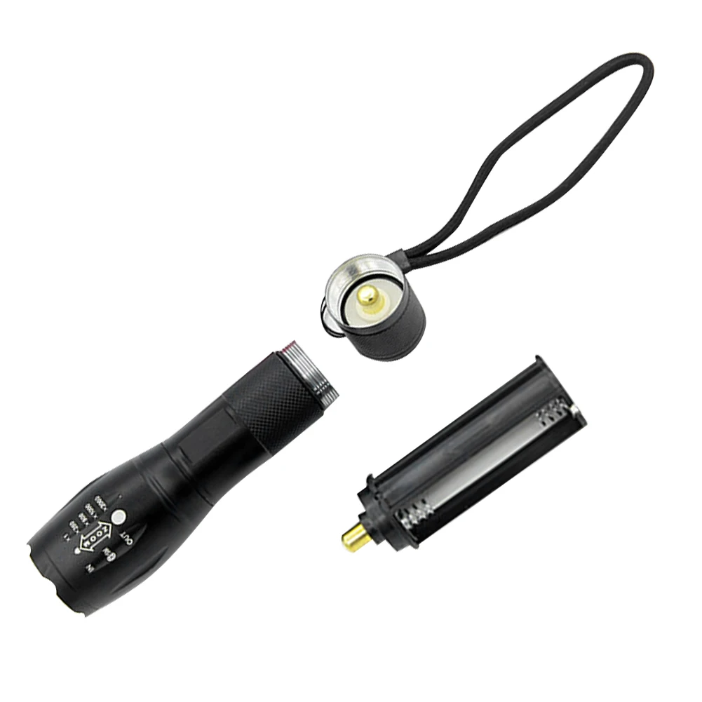 

Mini Portable Water Resistant Battery Powered Super Bright Emergency Outdoor Camping High Lumens 5 Modes Led Flashlight Black