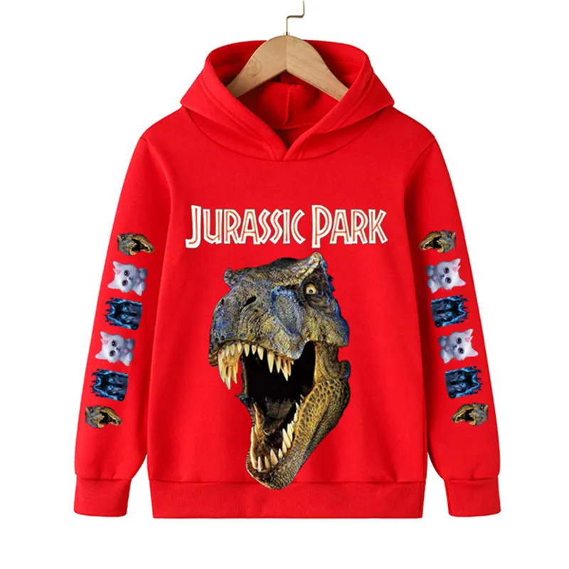 Children's Dinosaurs Sweatshirts Clothing Spring Autumn Boys Girls Long Sleeve Hoodies Clothes  Kids Cartoon Casual Hooded Tops images - 6