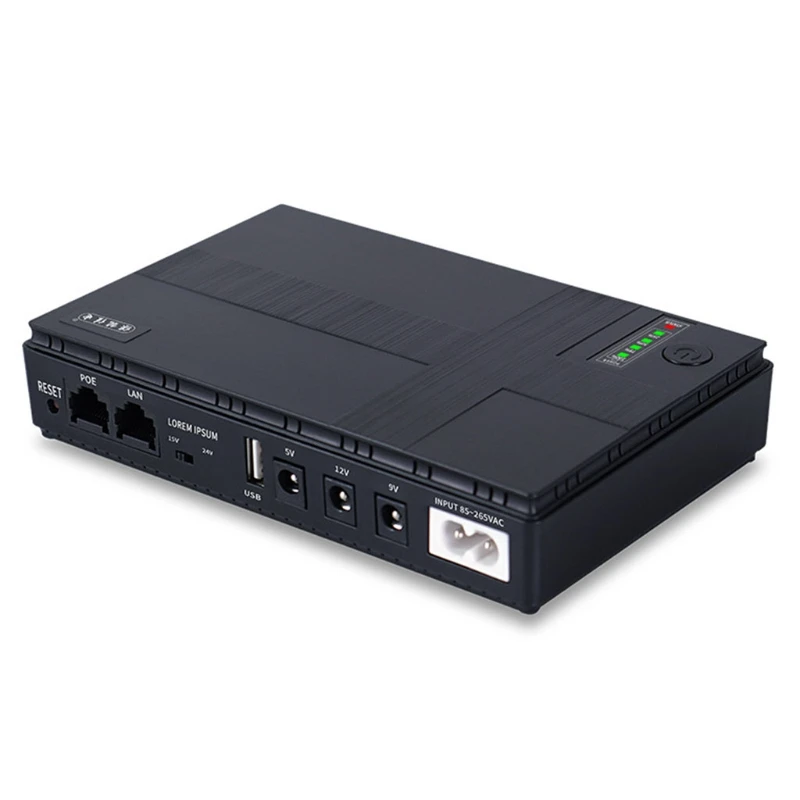 

Uninterruptible Power Supply DC 5V, 9V, 12V Mini UPS Battery Backup Large Capacity for CCTV & Modem Equipment