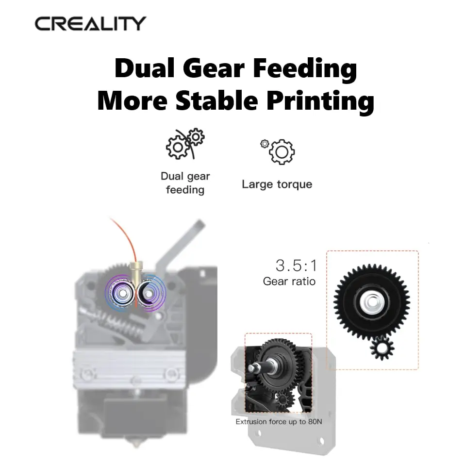 Tanie Creality Official Sprite Extruder Pro Kit Dla Ender 3/3 Pro / 3 Max / 3 V2, 3.5:1 Przełożenie W Całości Metalowa Obudowa 3D Część Drukarki