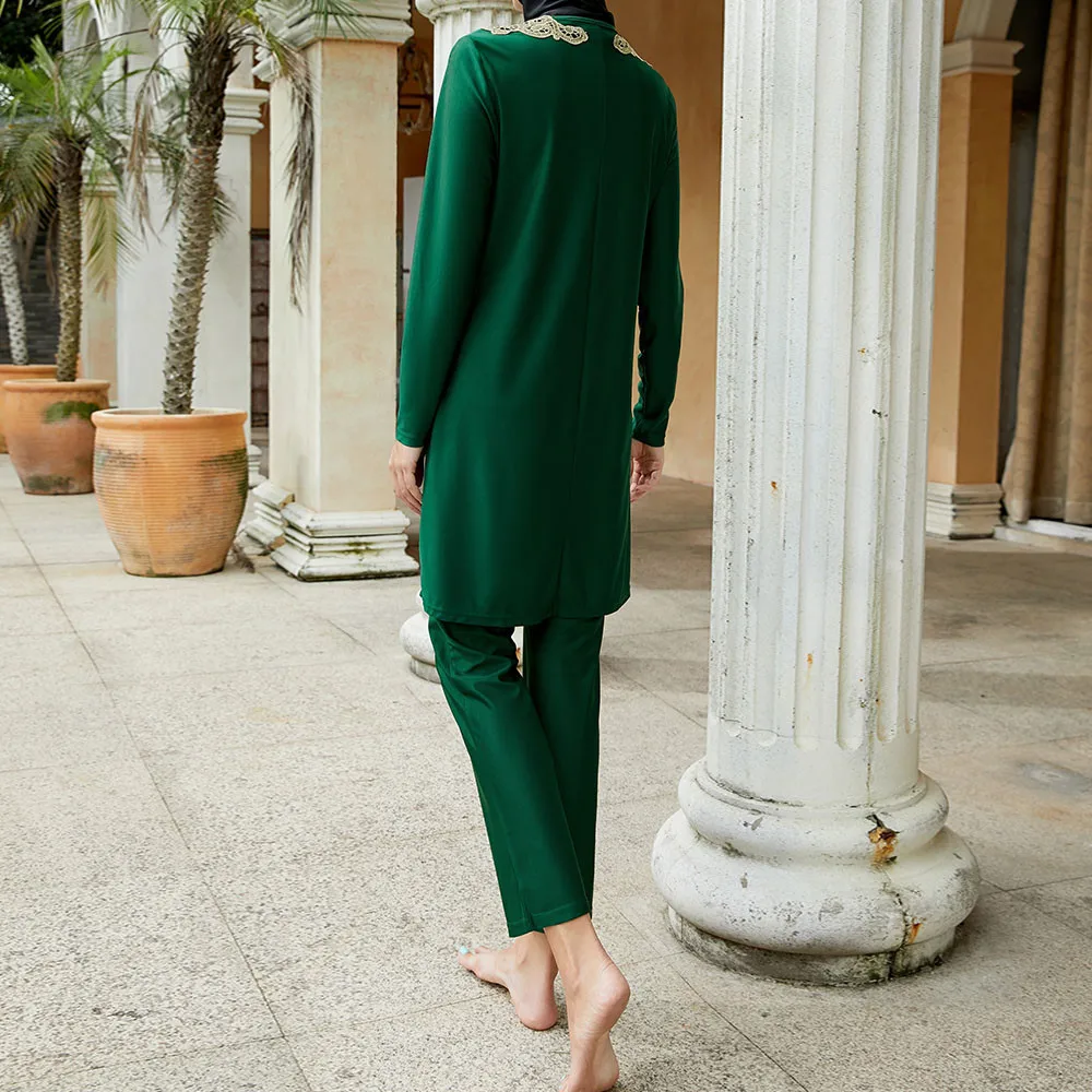 Burkini Femme Musulmane Консервативный купальник с полным покрытием Скромные буркини 3 шт.