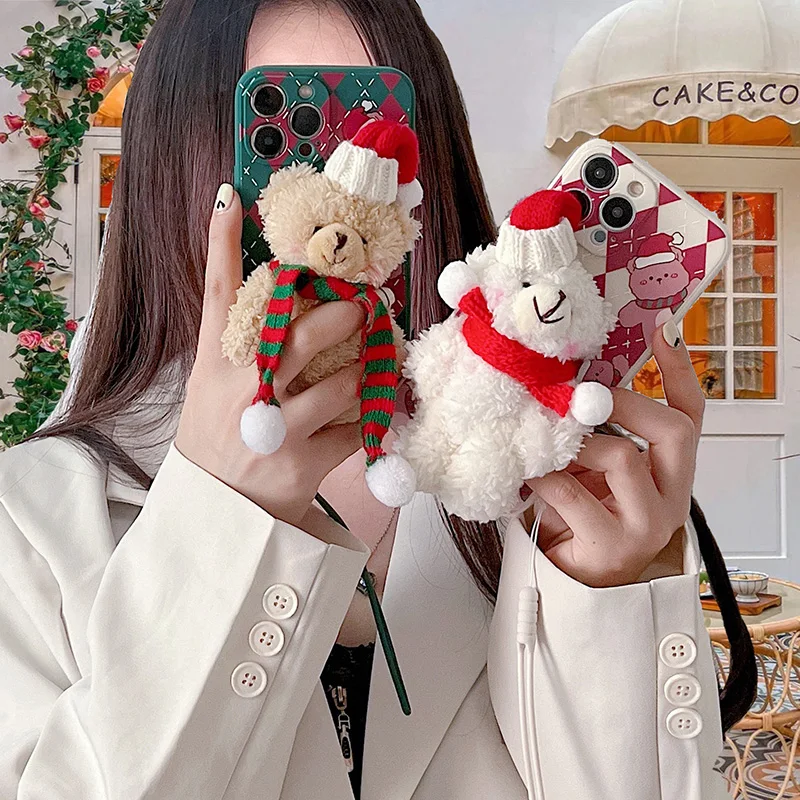 Чехол с рождественской куклой медведем для Xiaomi Redmi Note 8 9 10 11 12 13 Pro 4G Φ 10s 11s 12S 9S чехол