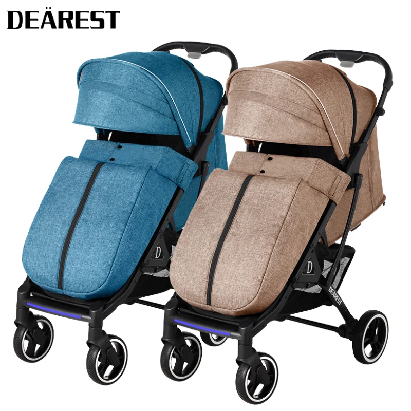 Dearest baby stroller lightweight Four Wheels Stroller Foldable Babies Cart Multifunction Newborn Baby Carrier Winter Windproof