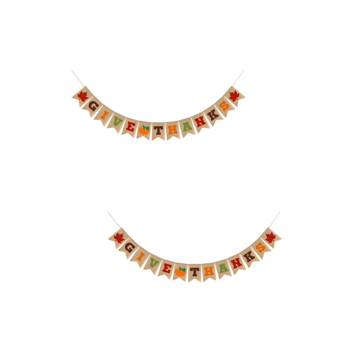 

Thanksgiving Hanging Fall Banner Garlands Props Burlap Decorations Ceiling Supplies Party Harvest Door Paper Decors Wall Banners