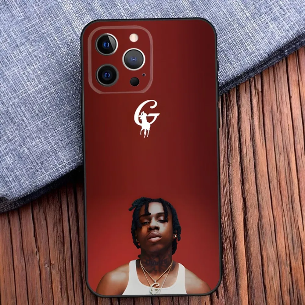 Чехол для телефона P-Polo G Rapper iPhone 16 15 14 13 12 11 Pro X XS Max XR Plus Mini Soft Black Cover
