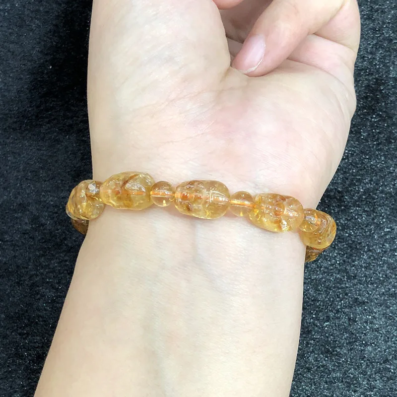 Руда цитрин Pi Xiu женский один круг подходящий ко всему желтый ташань браслет