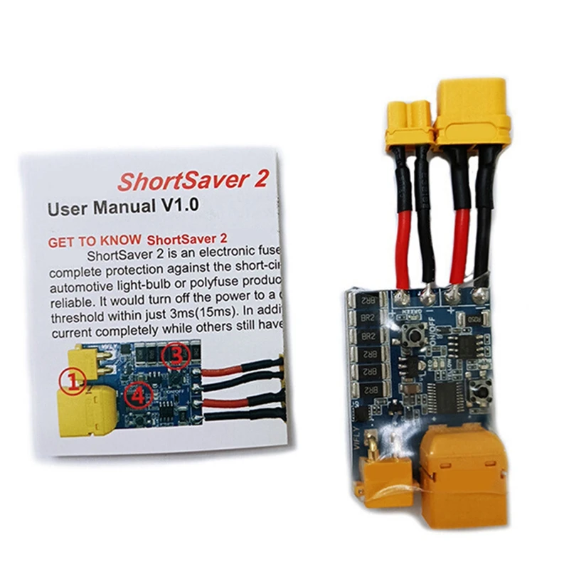 Фото WOWFU-Shortsaver 2, умный дымовой стопор, электронный предохранитель для предотвращения короткого замыкания и перегрузки по току для FPV Racing RC Drone №2