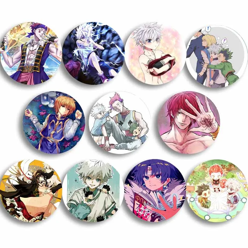 Anime HUNTER X Enamel Pins GON Killua Kurapika Leorio Hisoka Badge DIY Bag Hat Accessories Jewelry Gift for Kids Friend