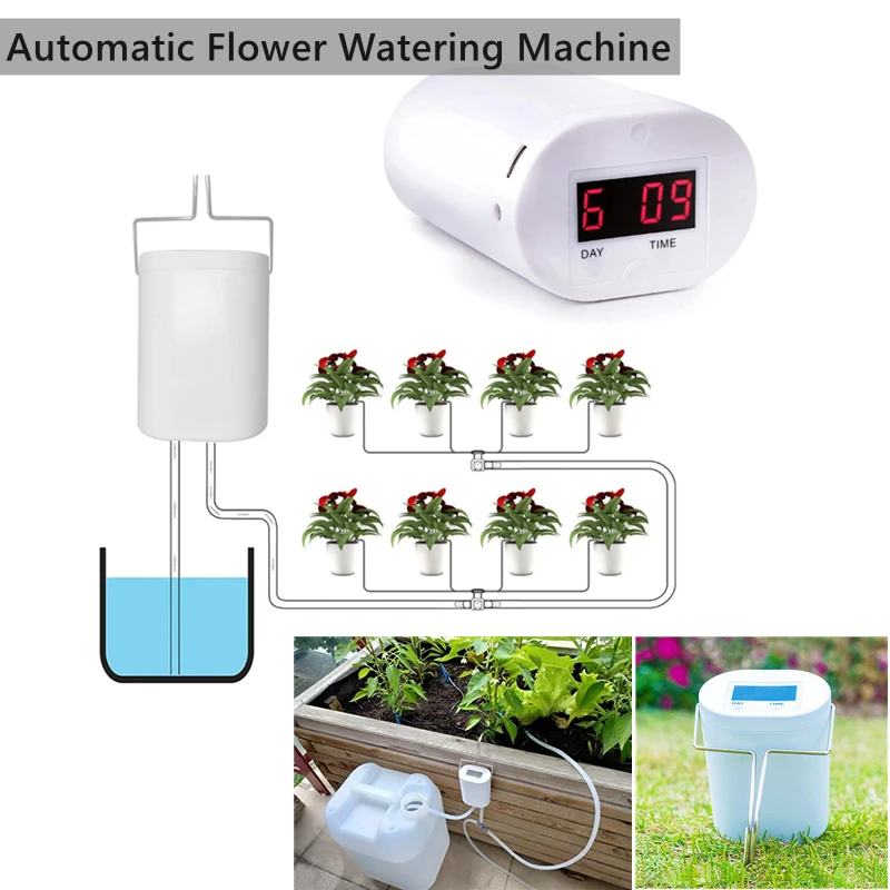 2/4/8/ Head Automatic Watering Pump Controller Flower Plant Self-Watering Garden Timing Drip Irrigation Kits Gardening Tool