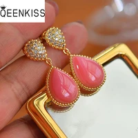 qeenkiss eg5135 fine jewelry wholesale fashion woman bride party birthday wedding gift vintage water drop 24kt gold studearrings