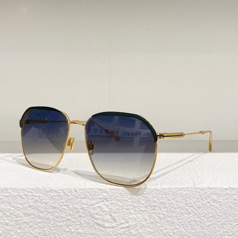 

Color block Metal Round Frame High Quality Men Prescription Sunglasses 9047 Fashion Women Glasses Brown Pink Blue Gradient Lens
