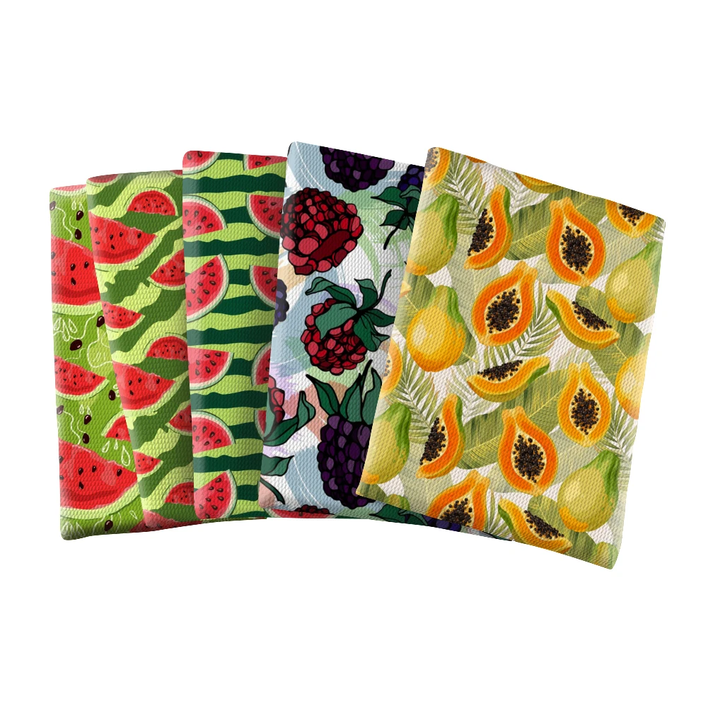 

Summer Fruit Pattern Printed Bullet Textured Liverpool Patchwork Tissue Kids home textile 50*145cm