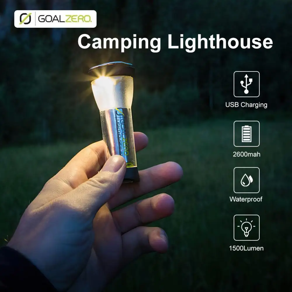 

Goal Zero Lighthouse Micro Flash 5PCS Rechargeable Lantern Portable Emergency Flashlight Camping Lighting Powerful Torch Light