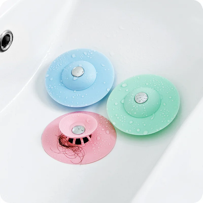 

Press-type Odor-proof Closed Silicone UFO Floor Drain In Kitchen Bounce Anti-clogging Plastic Water Tank Filter Element Bathroom