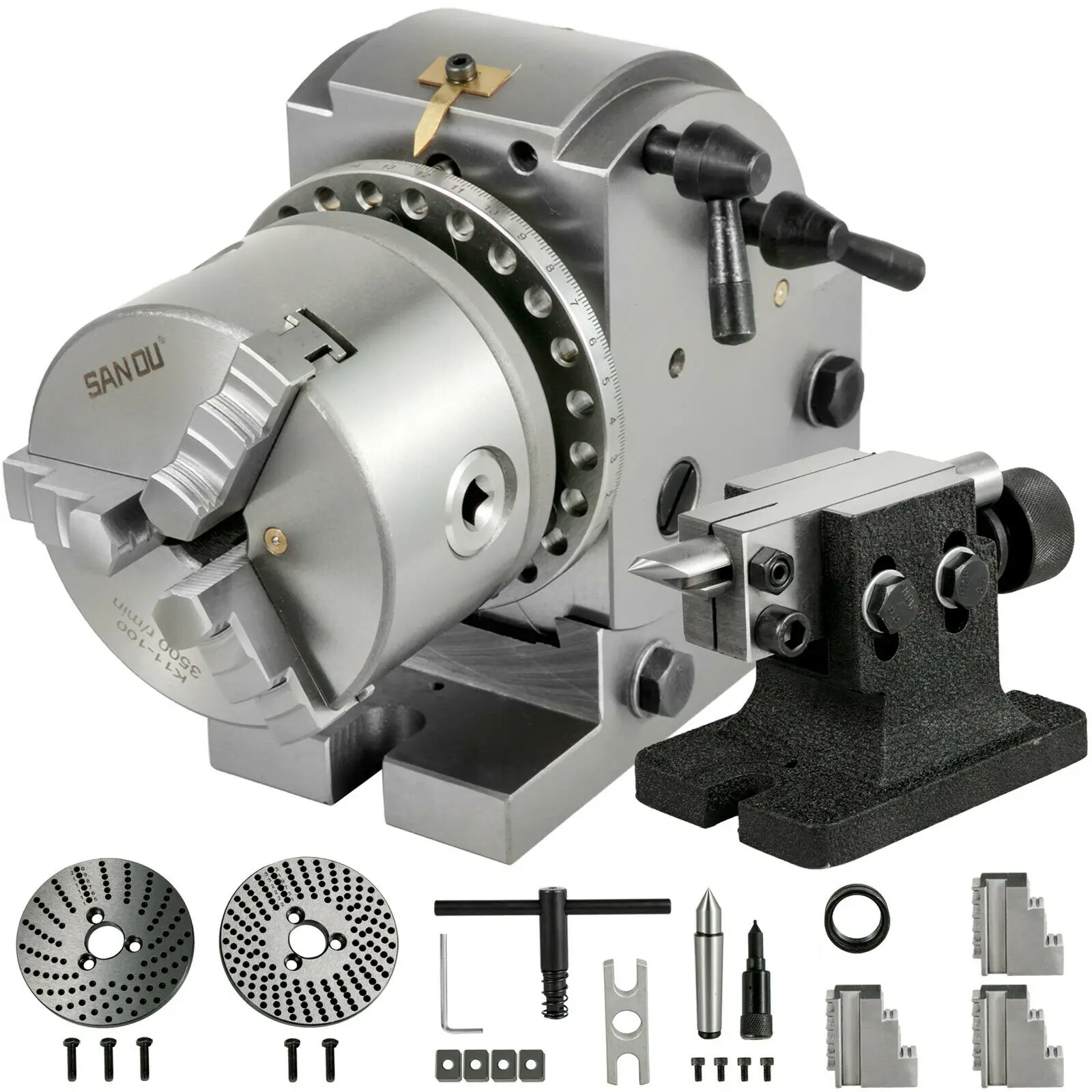 

Dividing Head Indexing Head Milling BS-0 4inch/100MM for Milling Grinding