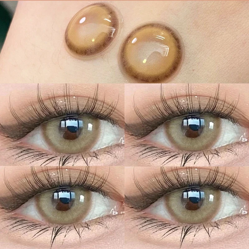 

DUOXIU 1Pair Beauty pupils Natural Colored eye lenses Myopia purple pupils Brown lenses Blue Contact 1 Yearly free shipping