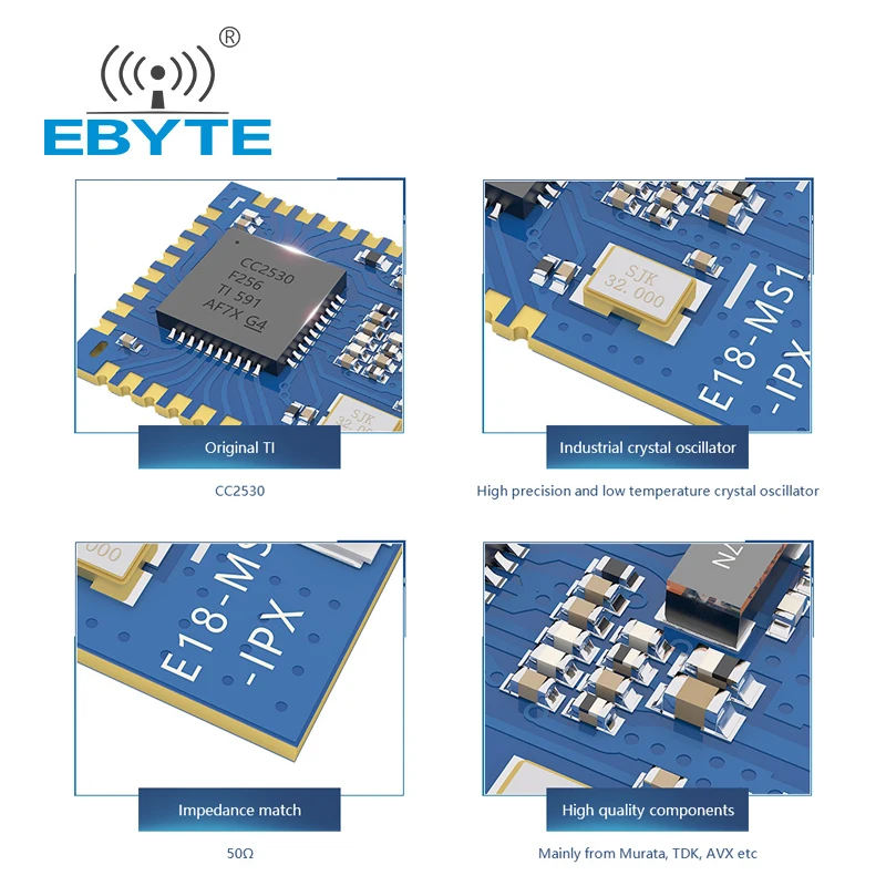 EBYTE 2.4GHz CC2530 Zigbee Wireless Smart Home Automation Module E18-MS1-IPX Zigbee Mesh Network Receiver module IPX Antenna